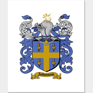 Johnson Family Name Crest Posters and Art